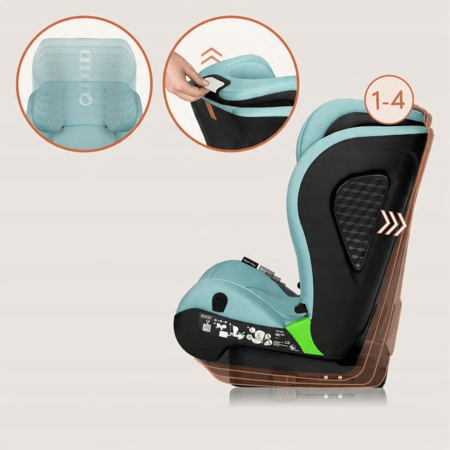 LIONELO turvatool NEAL I-SIZE, 100-150 cm., Green turquoise 