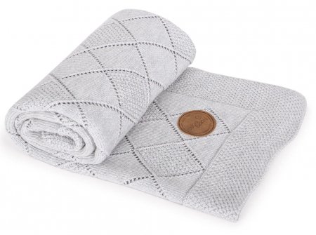 CEBA pleed RICE STITCH, 90x90cm, light grey, W-812-118-261 W-812-118-261