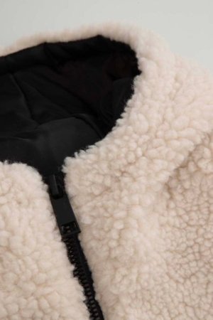 COCCODRILLO karusnahast mantel OUTERWEAR GIRL JUNIOR, kreemjas, ZC5153102OGJ-003-164, 164 cm 