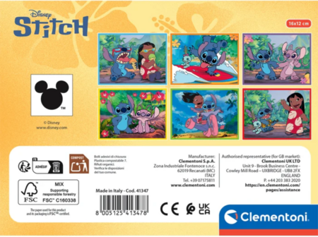 CLEMENTONI STITCH pusle, 12 kuubikut, 41347 