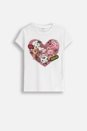 COCCODRILLO t-särgid CRAFT PUNK GIRL KIDS, valge, ZC5143201CGK-001-116, 116 cm 