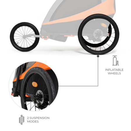 KINDERKRAFT jalgrattahaagis – vanker, sunny orange, KSNAVA00ORA0000 