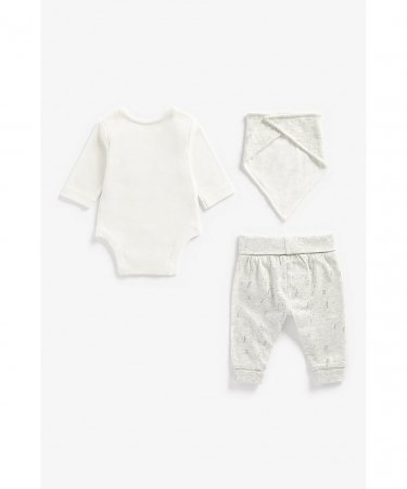 MOTHERCARE pikkade varrukatega bodi + püksid + pudipõll, BB807 568173