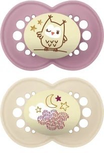 MAM Original Night Helendav öölutt 6-16k silikoon 2tk PINK, 411564 