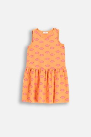COCCODRILLO lühikeste varrukatega kleit EVERYDAY GIRL C, oranž, WC5129303VGC-006-152, 152 cm 