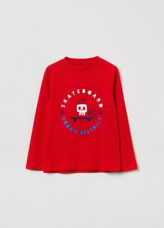OVS BOY3-10Y T-SHIRT L/S 2M 9-10 RED 001820604 001820604