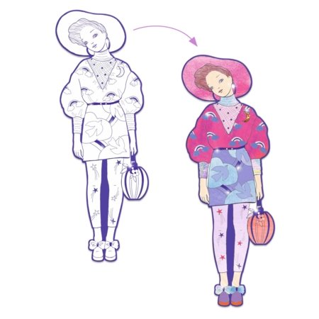 DJECO värvimiskomplekt Les demoiselles – Zaho & friends, DJ09546