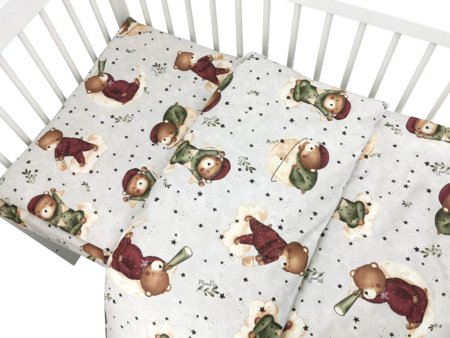 MIMINU voodipesukomplekt 2 tk Teddy bear on the moon, 135x100 