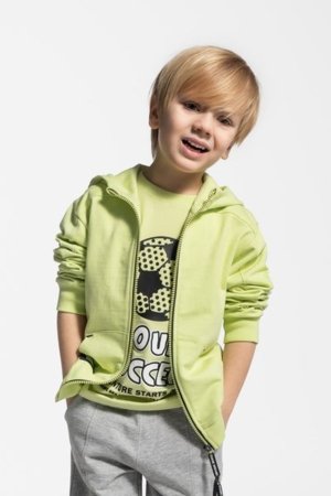 COCCODRILLO kapuutsiga kampsun MONOCHROME BOY KIDS, roheline, WC5132401MBK-030-122, 122 cm 