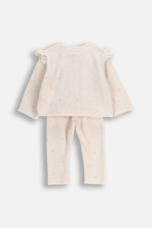 COCCODRILLO komplekt HAPPY PUPPY GIRL NEWBORN, kreemjas, cm 