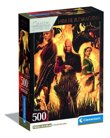 CLEMENTONI HOUSE OF THE DRAGON pusle, 500 tk, 35548 