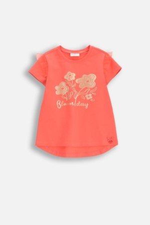 COCCODRILLO lühikeste varrukatega särk NOSTALGIC MEADOW GIRL KIDS, roosa, WC5143203NGK-025-122, 122 cm 