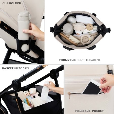 KINDERKRAFT universaalne käru 2IN1 NEA 2.0, midnight black, KSNEA002BLK2000 