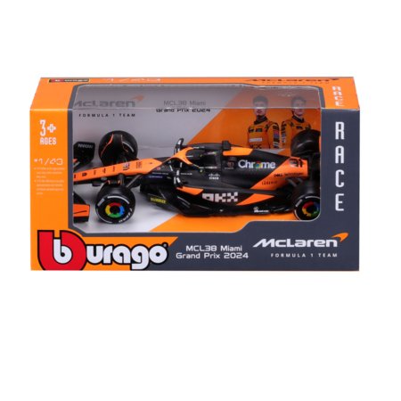 BBURAGO 1:43 võidusõiduautomudel McLaren F1 Team MCL38, assortii, 18-38214 
