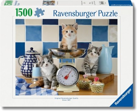 RAVENSBURGER PUZZLE pusle Kassipojad köögis, 1500 tk, 12001708 0 