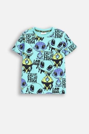 COCCODRILLO lühikeste varrukatega särk COSMIC RAVE BOY KIDS, sinine, WC5143201CBK-013-122, 122 cm 