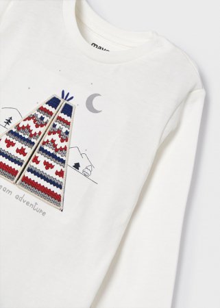 MAYORAL pikkade varrukatega t-särk 3D, kreemjas värv, 92 cm, 2007-55 2007-55 12