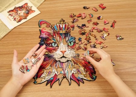 ROWOOD Puidust puzzle Cat King, TA002 