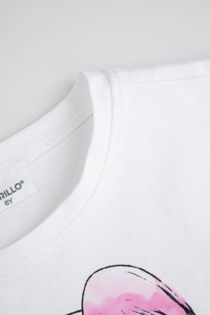 COCCODRILLO t-shirt EVERYDAY GIRL A, white, ZC5143227VGA-001-098, 98 cm 