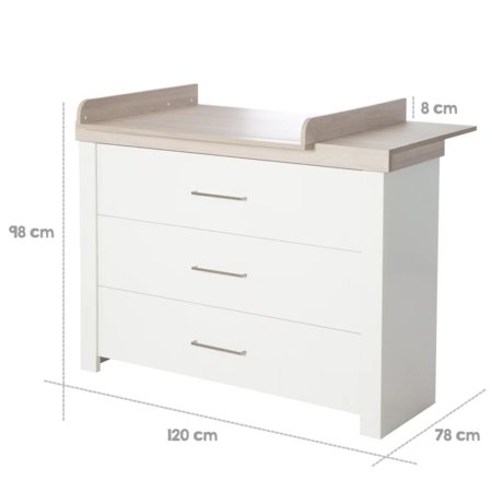 ROBA mähkimiskummut LUCY, White/Luna elm, 1731822 