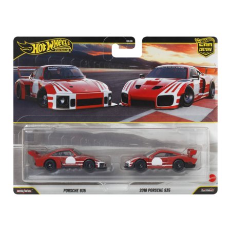 HOT WHEELS 1:64 Premium Porsche 935 kahe auto komplekt, JHW51 