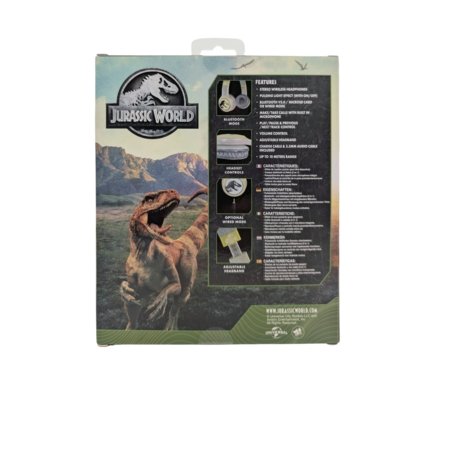 JURASSIC WORLD valgustusega Bluetooth-kõrvaklapid, HMJW-BTLI-TREX 