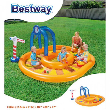 BESTWAY täispuhutav bassein rongirada 285cm x 224cm x 119cm, 53061 53061