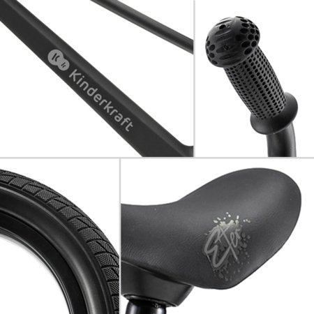 KINDERKRAFT tasakaaluratas ETER, must, KRETER00BLK0000 