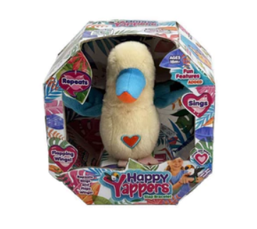 HAPPY YAPPERS interaktiivne pehme lind Valge Kookaburra, 9403 