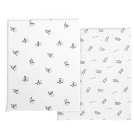 CHICCO linane voodipesu võrevoodi NEXT2ME jaoks, 50x83 cm, 2 tk, roheline 