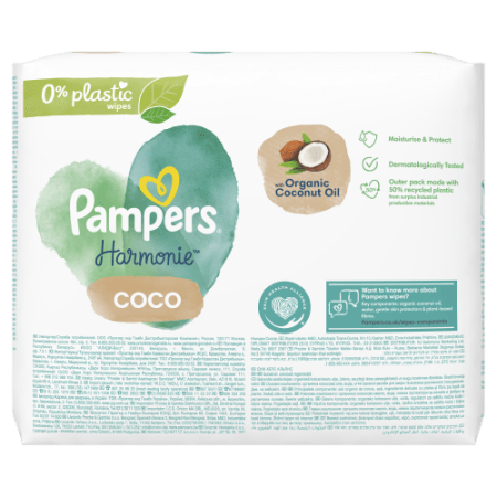 PAMPERS Niisked salvrätikud Harmonie Coconut, 4x184 tk, 80739981 