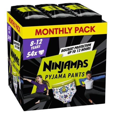 PAMPERS pidžaamapüksid NINJAMAS Space, 8 suurus, 27-43kg, 54 tk., 80756320 
