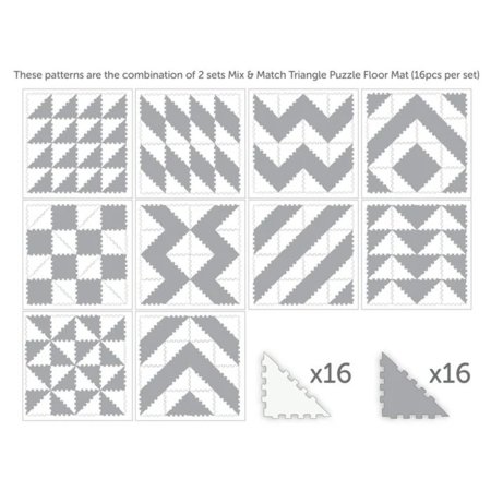 SUNTA kolmnurkadega puslematt Mix and Match, 1018B3-C 