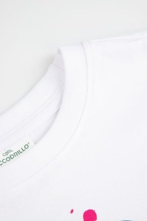 COCCODRILLO lühikeste varrukatega särk LICENCE GIRL, valge, WC5143210LGD-001-164, 164 cm 