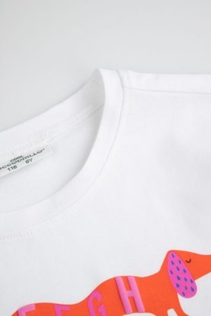 COCCODRILLO t-särk ACADEMY GIRL KIDS, valge, cm 