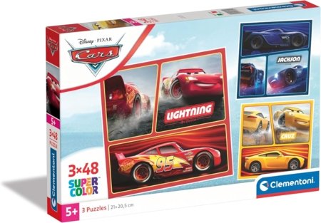 CLEMENTONI CARS pusle, 3x48 tk., 25305 
