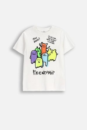 COCCODRILLO short sleeved t-shirt, white, WC6143211VBA-001-116, 116 size 