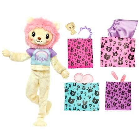 BARBIE Cutie Reveal T-särgiga nukk lõvi HKR06
