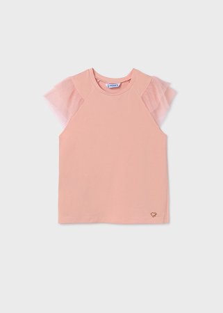 MAYORAL lühikeste varrukatega t-särk 8A, tulip rose, 6001-67 