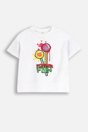 COCCODRILLO lühikeste varrukatega särk LICENCE GIRL, valge, WC5143210LGD-001-164, 164 cm 