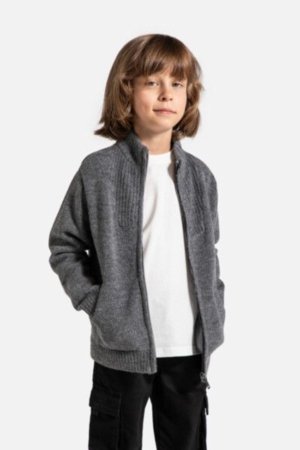 COCCODRILLO sweater WORLD OF PIXEL BOY KIDS, graphite, ZC4172201WBK-020-122, 122 cm 