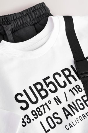 NEXT lühikeste varrukatega t-särk, lühikesed püksid ja käekott, AG3518 140