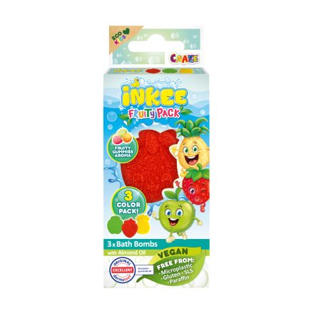 INKEE mini vannipommi komplekt Fruity, 48382EN 