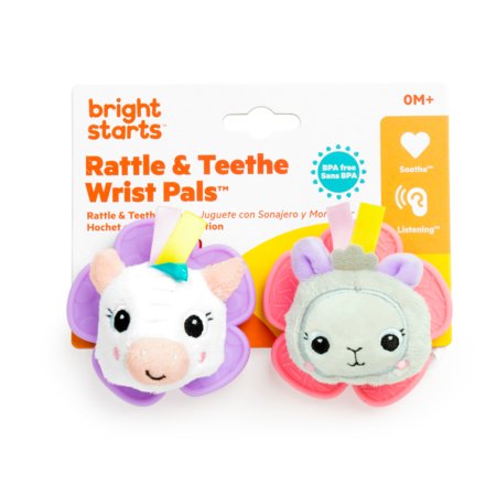 BRIGHT STARTS kõrist ja hambad randmel Unicorn & Lama, 12330 