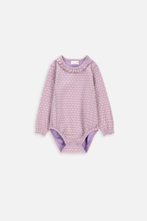 COCCODRILLO pikkade varrukatega bodi SOFT ALPINE GIRL NEWBORN, lilla, ZC3112102SGN-016 ZC3112102SGN-016-074