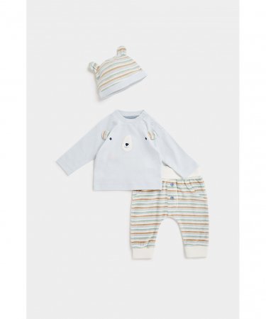 MOTHERCARE pikkade varrukatega t-särk + püksid + müts, CB782 606426