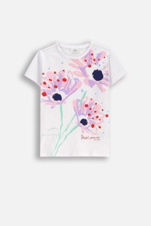 COCCODRILLO lühikeste varrukatega särk EVERYDAY GIRL C, valge, WC5143210VGC-001-152, 152 cm 