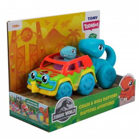 TOMY autode komplekt koos dinosaurus Chase'i ja Roll Raptorsiga, E73251 E73251