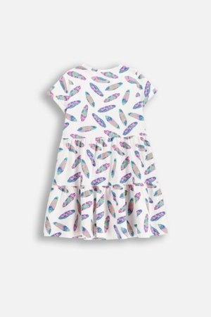 COCCODRILLO lühikeste varrukatega kleit, valge, WC6129202VGB-022-146, 146 suurus 