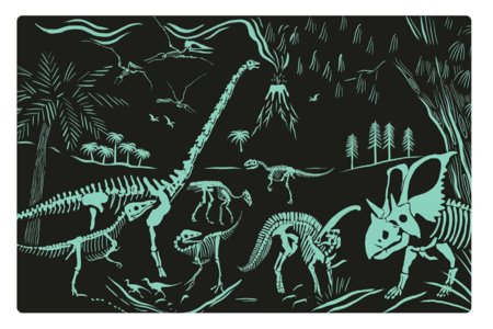 APLI KIDS pimedas helendav pusle Dinosaurused, 60 tk, APLI19435 